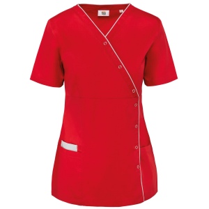 Blouse polycoton avec boutons-pression femme 4