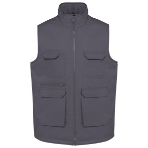 Gilet polycoton multipoches rembourré unisexe 4