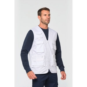 Gilet polycoton multipoches doublé unisexe 8