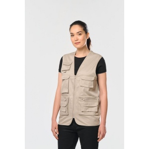 Gilet polycoton multipoches doublé unisexe 18