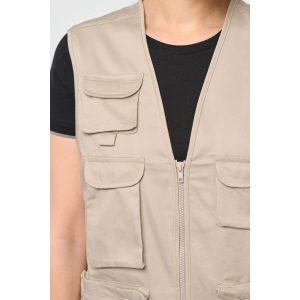 Gilet polycoton multipoches doublé unisexe 21