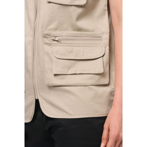 Gilet polycoton multipoches doublé unisexe 22