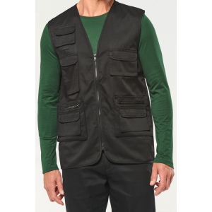 Gilet polycoton multipoches doublé unisexe 27