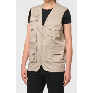 Gilet polycoton multipoches doublé unisexe 29