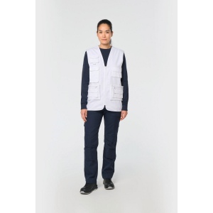 Gilet polycoton multipoches doublé unisexe 13
