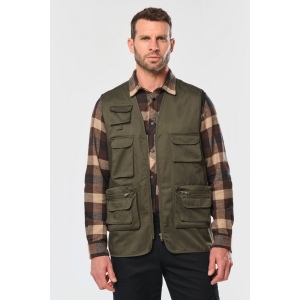 Gilet polycoton multipoches doublé unisexe 15