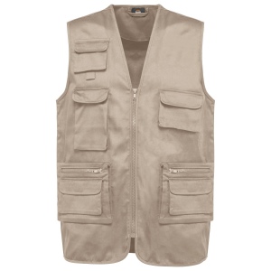 Gilet polycoton multipoches doublé unisexe 2