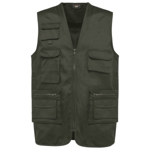 Gilet polycoton multipoches doublé unisexe 5