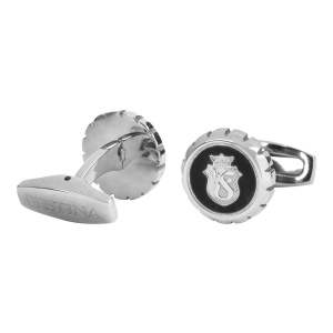 Boutons de manchette Chronobike Black & Silver