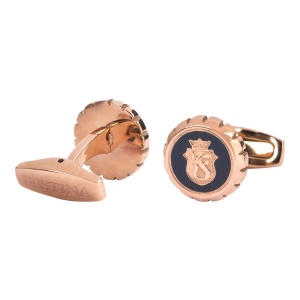Boutons de manchette Chronobike Navy & Rosegold
