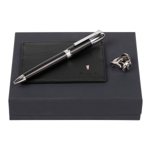 Parure (stylo bille, porte-cartes & boutons de manchette)