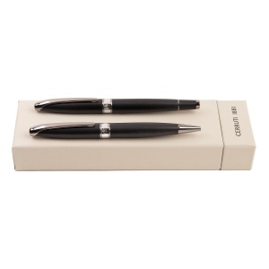 Parure Abbey Matt Black (stylo bille & stylo roller)