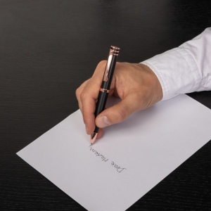 Stylo bille Austin Black/rosegold 3