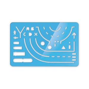 REGLE NORMOGRAPHE 125x80x1,5 mm - ASSISTANT DU CONSTAT AMIABLE 2