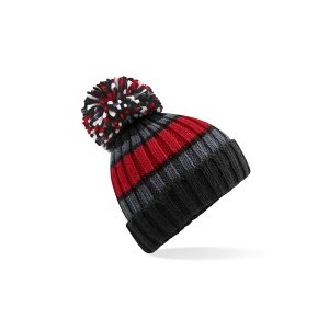 Bonnet rayé avec pompon 3