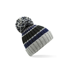 Bonnet rayé avec pompon 2