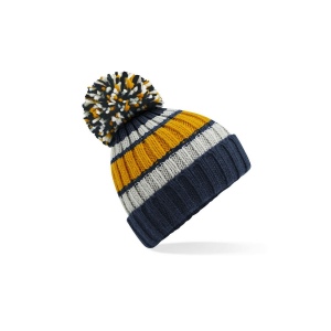 Bonnet rayé avec pompon 5