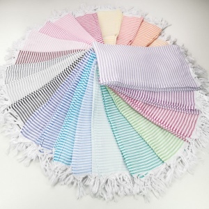 Fouta paréo de plage Navy 100% coton 3