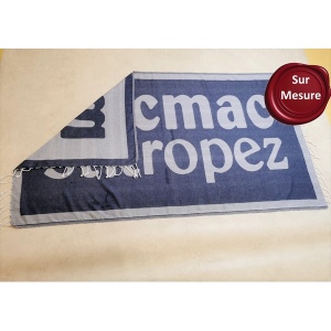 Serviette fouta de plage jacquard design tissé sur mesure 5