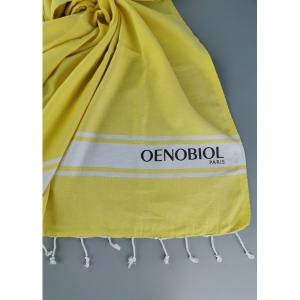 Serviette de plage fouta avec logo serigraphiée 2