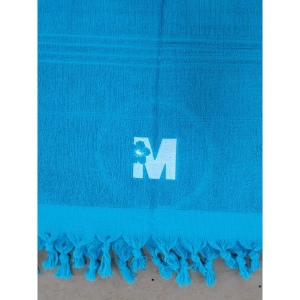 Serviette de plage fouta éponge coton avec logo brodé 3