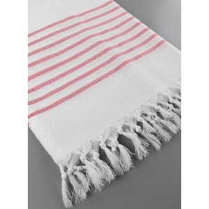 Fouta personnalisée ECO en coton recyclé avec logo sérigraphié 2