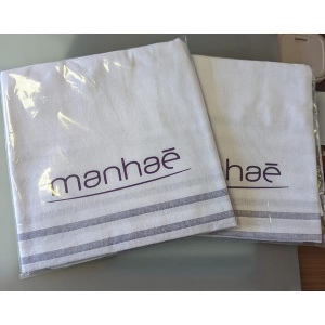 Fouta personnalisée ECO en coton recyclé avec logo sérigraphié 5