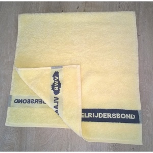 Serviette éponge avec logo tissé en liteau jacquard 3
