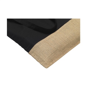 Sac shopping en coton 100% biologique (160 g/m²) combiné à de la toile de jute robuste 4