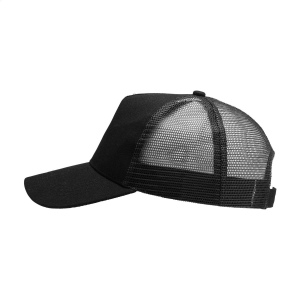 Casquette Trucker à 5 empiècements avec visière incurvée profilée en 60% coton recyclé brossé et 40% polyester recyclé 6