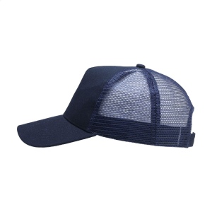 Casquette Trucker à 5 empiècements avec visière incurvée profilée en 60% coton recyclé brossé et 40% polyester recyclé 7