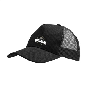 Casquette Trucker à 5 empiècements avec visière incurvée profilée en 60% coton recyclé brossé et 40% polyester recyclé 2