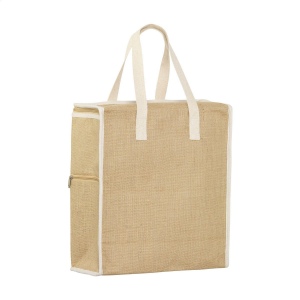 Ce sac isotherme est fabriqué à partir d'une combinaison de jute robuste et de coton avec une couche intérieure isolante 3