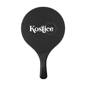 Ensemble de plage sportif : 2 raquettes en bois MDF avec poignées en plastique PP avec une petite balle en caoutchouc 29