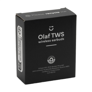 True wireless écouteurs sans fil de nouvelle génération, dans un boîtier de charge fabriquée en ABS recyclé 3