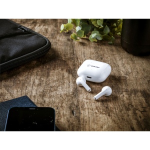 True wireless écouteurs sans fil de nouvelle génération, dans un boîtier de charge fabriquée en ABS recyclé 5
