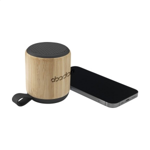 Enceinte sans fil Bluetooth 3W avec un boîtier en bambou naturel certifié FSC 100% et en tissu 4