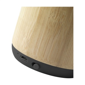 Enceinte sans fil Bluetooth 3W avec un boîtier en bambou naturel certifié FSC 100% et en tissu 5