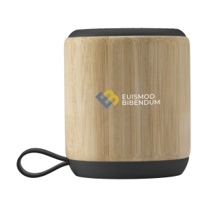 Enceinte sans fil Bluetooth 3W avec un boîtier en bambou naturel certifié FSC 100% et en tissu 7