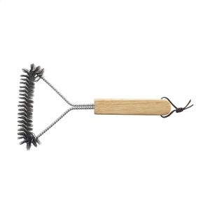 Ensemble de barbecue 3 pièces composé d'une spatule, d'un jeu de pinces barbecue ainsi que d'une brosse en acier inoxydable pour nettoyer le barbecue après utilisation 6