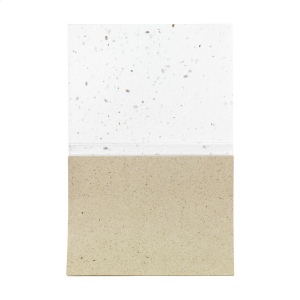 Bloc-notes avec couverture souple en papier graine et 50 notes autocollantes en papier herbe 4