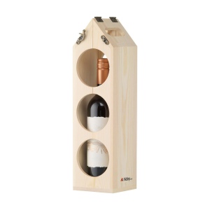 Un coffret cadeau à vin et un casier à vin en un.