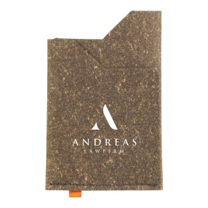 Porte-cartes fabriqué à partir de déchets de cuir recyclés (provenant de cuir italien) et de liants naturels
