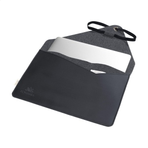 Cette housse élégante et design pour ordinateur portable de 15/16 pouces est fabriquée à partir d'une combinaison de cuir végétalien et de feutre de laine recyclé 4