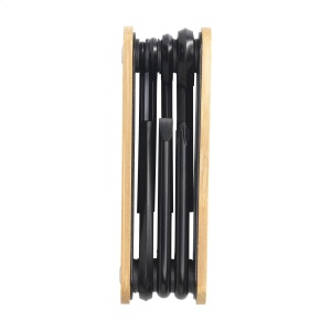 Kit d'outils 7 pièces avec support en acier et bambou 4