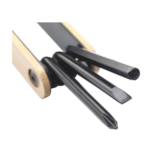 Kit d'outils 7 pièces avec support en acier et bambou 6
