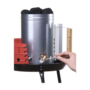 Allume-barbecue en métal avec manche en bois 3
