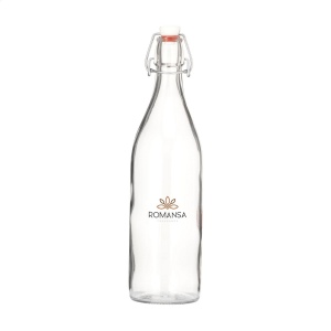 Bouteille à couvercle pivotant multifonctionnelle et réutilisable en verre transparent de qualité 2