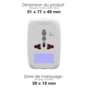TOREBU - ADAPTATEUR UNIVERSEL DE VOYAGE - BLANC 2