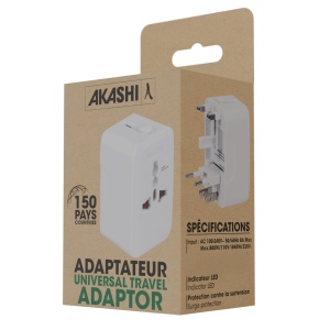 TOREBU - ADAPTATEUR UNIVERSEL DE VOYAGE - BLANC 3